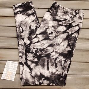 LuLaRoe Leggings TC Tall Curvy BLACK GRAY Halloween TIE DYE NWOT